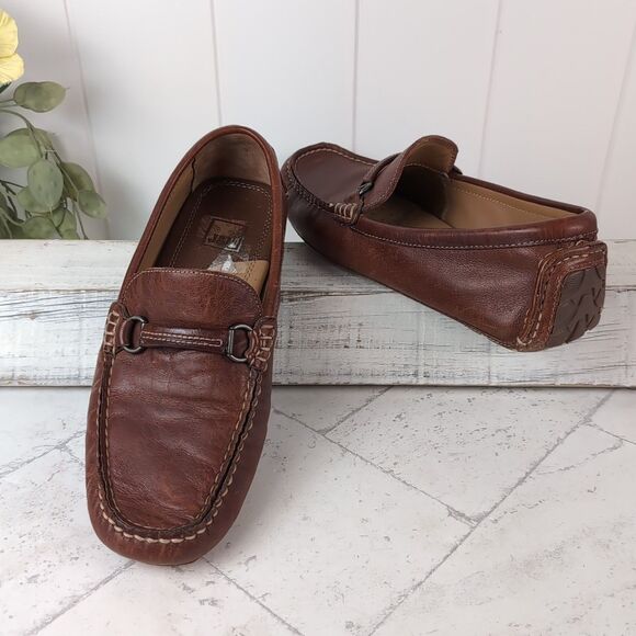 Men\'s Johnston & Murphy Driving Moccasins Size 8M Brown Leather Bit Loafers main image 16